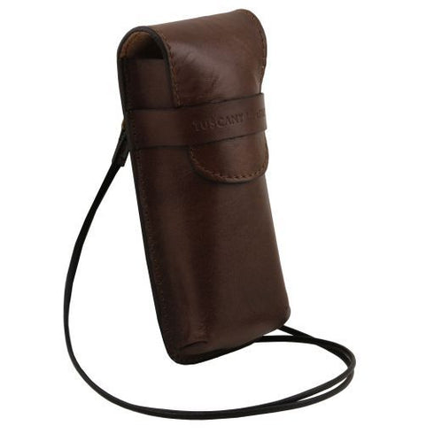 Exclusive leather eyeglasses/Smartphone holder Large size